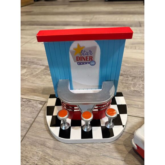 Target Bullseye Light Up 50’s Novelty Figurals Diner, Jukebox, and Car - Picture 2 of 12